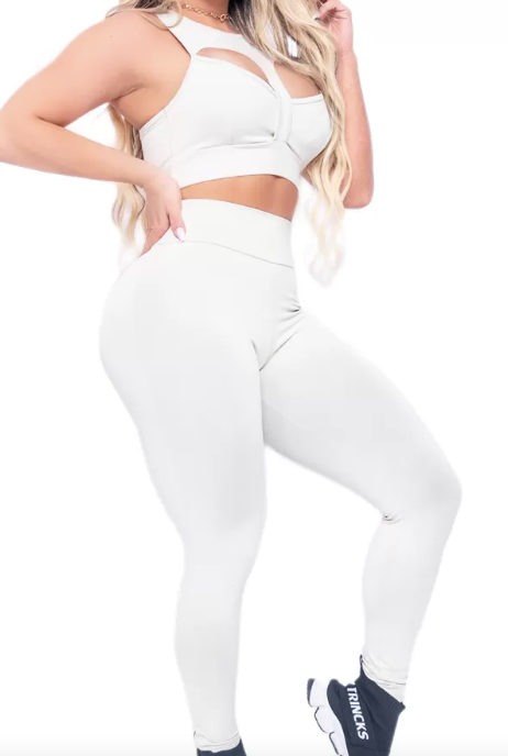 Basic Woman Nude Leggings and Top Set